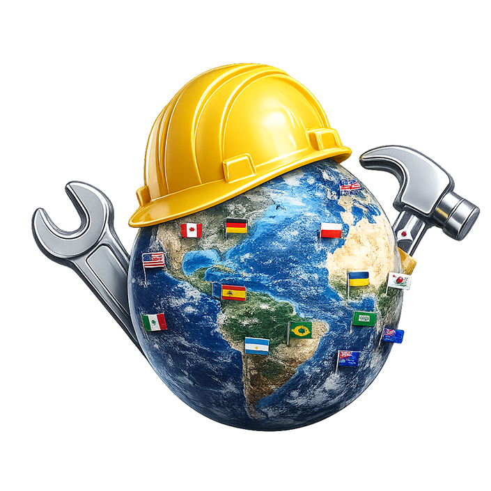 working globe